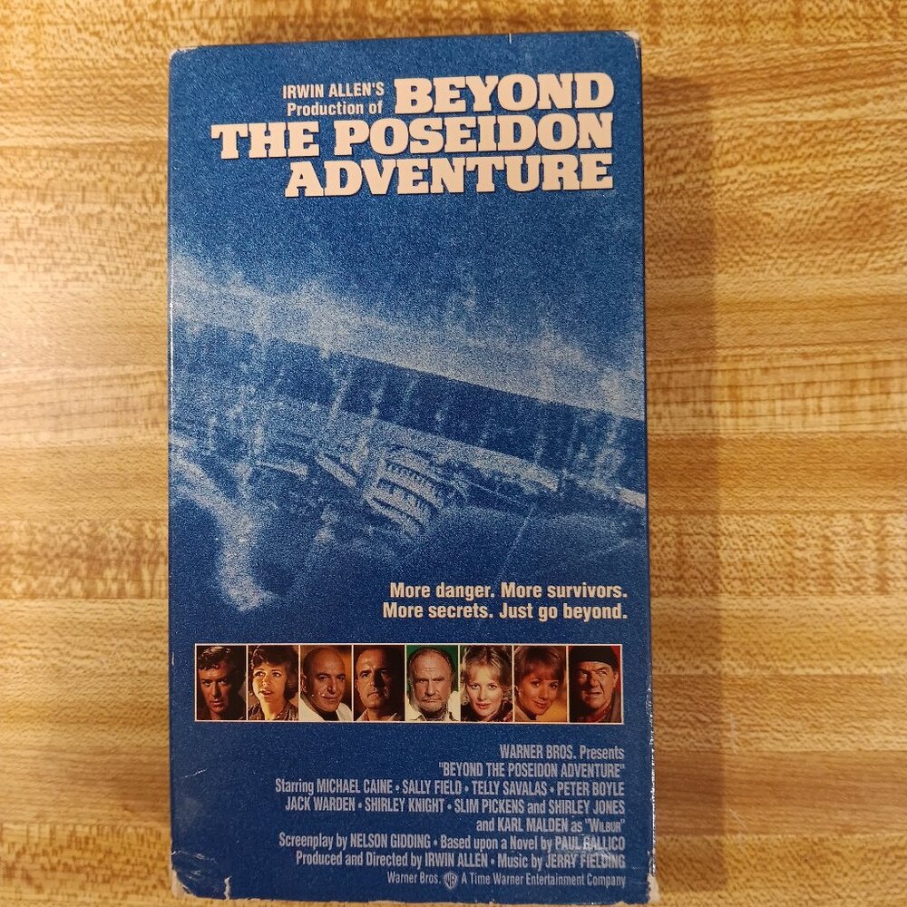 Beyond the Poseidon Adventure 1979 VHS Telly Savalas Caine Disaster WB Vintage